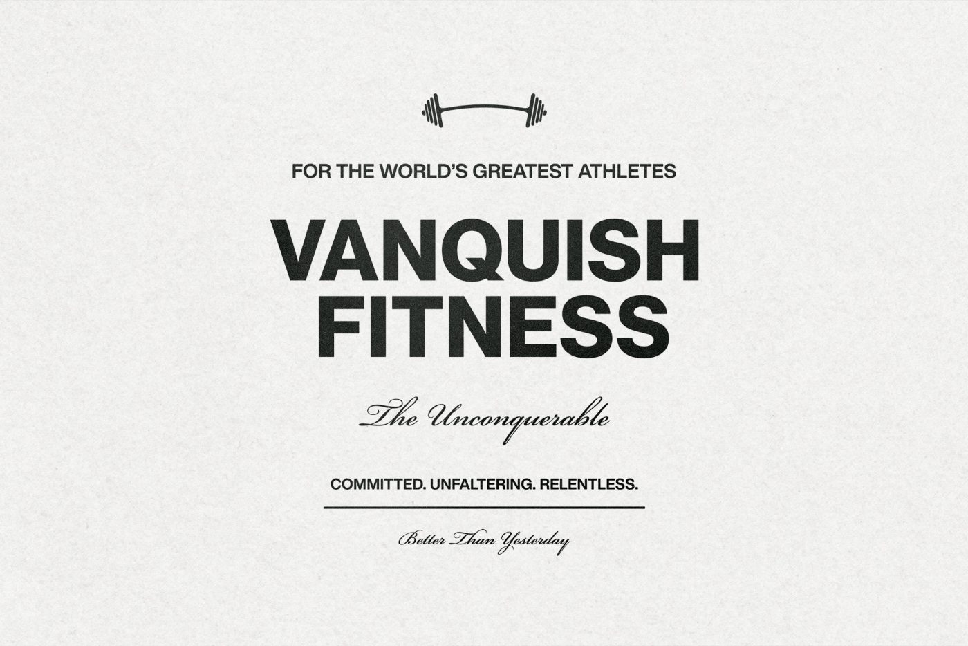 Vanquish Fitness — The Unconquerable Collection